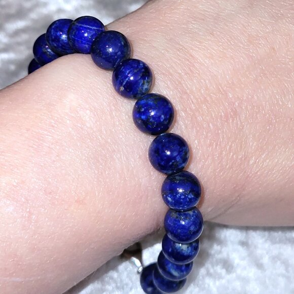 Lapis Lazuli Bracelet 925 Silver - Picture 3 of 4